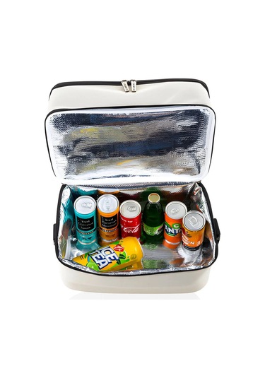 Ns Reliable Kamp Piknik Termal Soğutucu Yalıtımlı Buzluk Termos Çanta 2 Li Set - 960 Krem