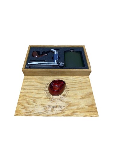 Dapper Gül Ağacı 7 Oz Çelik Mataralı Pipo Seti 605954x509210