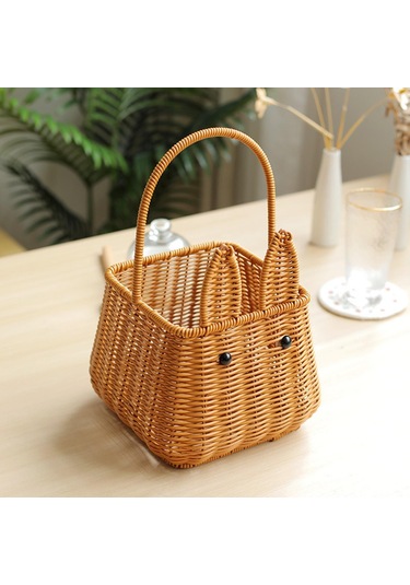 Homyl El Yapımı Depolama Dokuma Saklama Tutucusu Kahve Sehpası Kahverengi