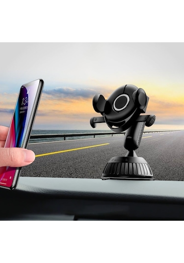 Araba Kontrol Paneli Vantuz Braketi 360 Derece Dönen Toka Araba Cep Telefonu Tutucu 208-z