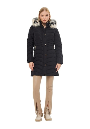 Kadın Büyük Beden Kapüşonlu Spor Mont M5302 Bgl-st03221 001