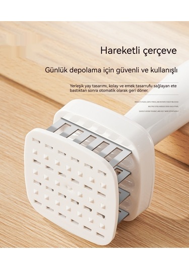 Jzcat 304 Paslanmaz Çelik Mutfak Taşınabilir Et Çekici-siyah