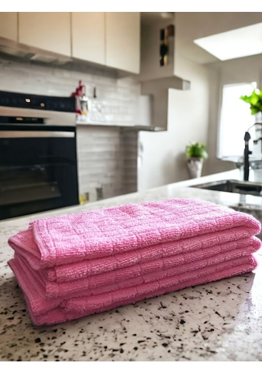 Technow Misclean Mikrofiber Mutfak Temizlik Bezi 40 40 Cm Pembe