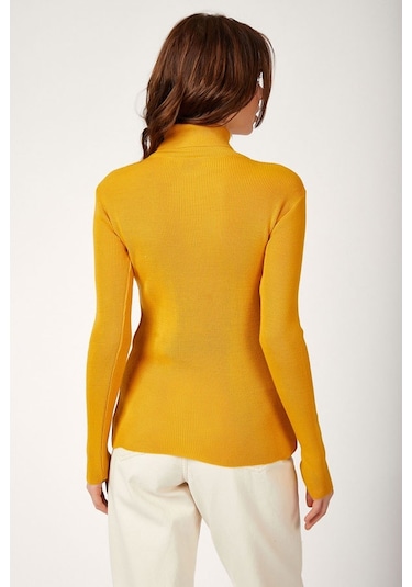 Bigdart 10311 Balıkçı Yaka Triko Kazak - Hardal 001