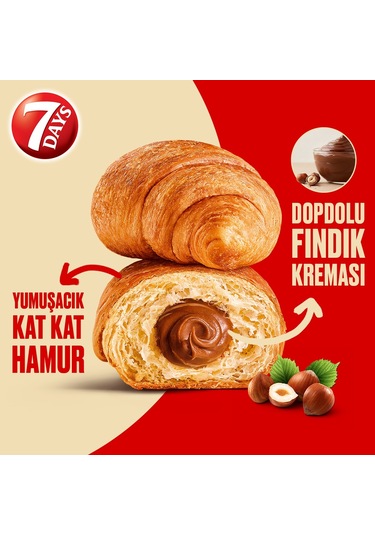 7 Days Fındıklı Kruvasan 24 x 60 G