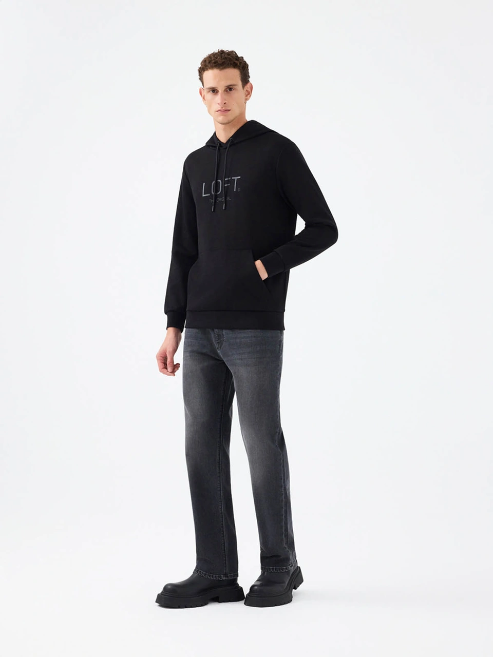 Loft Regular Fit Siyah Erkek Sweatshirt Lf2041153 Siyah