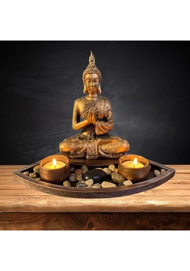 Suntek Süsler Bahçe Odası B Için Mumluk Reçine Tay Doğal