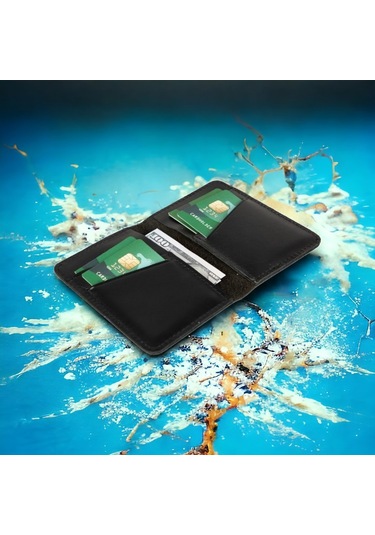 Enrico Slim Deri Kartlık Rst1 Parlak Siyah