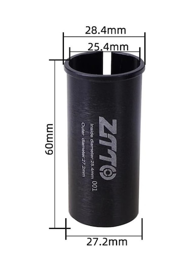 Sones 25,4-27,2 Mm 001 2 Adet Ztto Bisiklet Sele Borusu Dönüşüm Manşonu Redüktör Kapağı Siyah