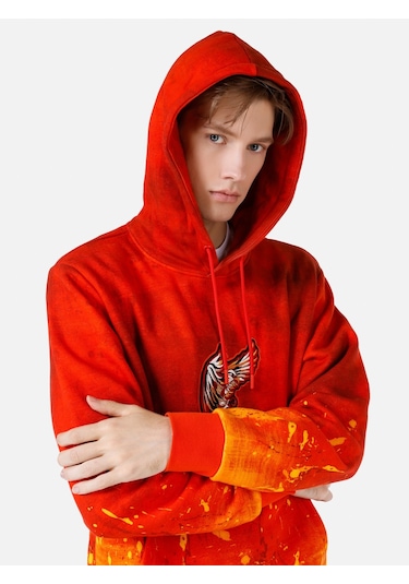Colin's Colins Regular Fit Baskılı Turuncu Erkek Sweatshirt Cl1066979 Turuncu
