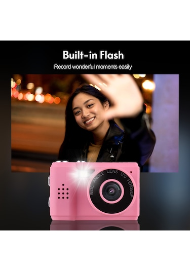 Gajeena Pembe Mini Kamera 1080p Hd Video Kaydı Ve Fotoğraf Çekimi, Dahili Pil, 30fps, Tf Kart Desteği