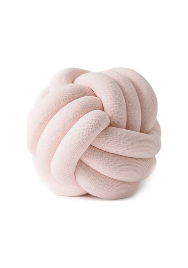 Sones El Yapımı Düğümlü Top Yastık, Boyut: Çap: 25 30cm Mandalina Tozu