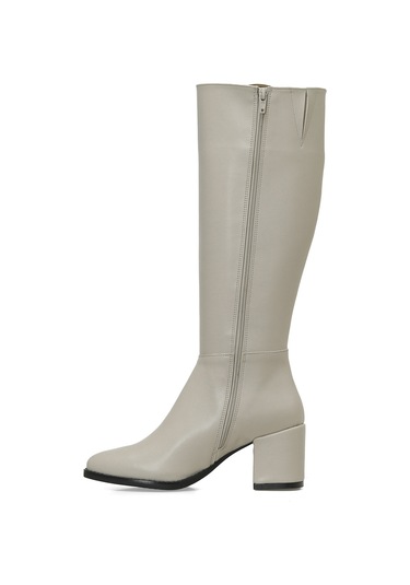 Butigo 24k-996 4pr Bej Kadın Topuklu Çizme 000000000101925019 Bej