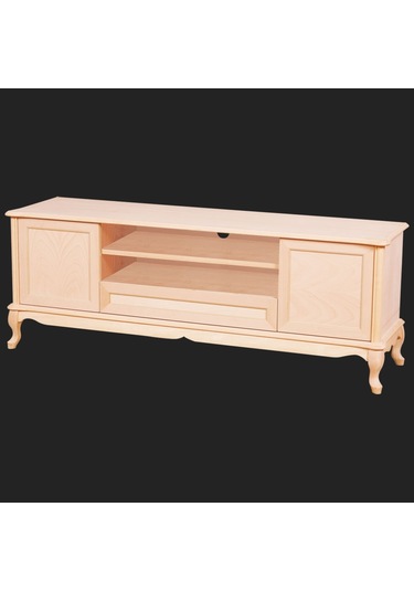Evimeaksesuar 160 Cm Lükens Ayaklı Ahşap Tv Sehpası Hâm & Cilasız