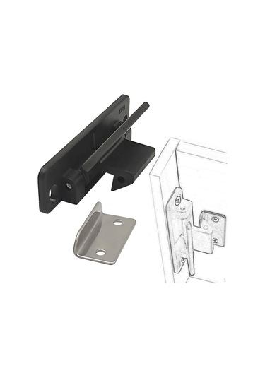 Siyah Rv Dolap Mandalları, Dolap Kapı Mandalı, Mandal Çekmecesi, Mutfak İçin Tutucu Mandalı