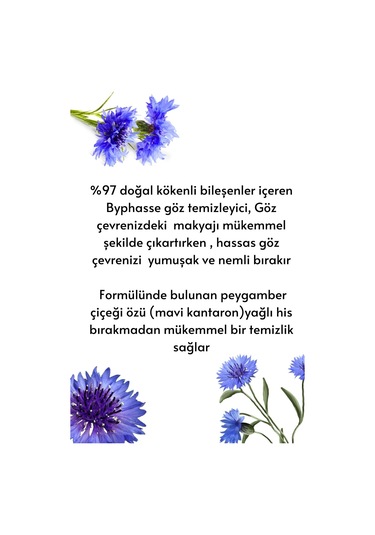 Byphasse Hassas Ciltler İçin Nazik Göz Makyaj Temizleyici 200 ML