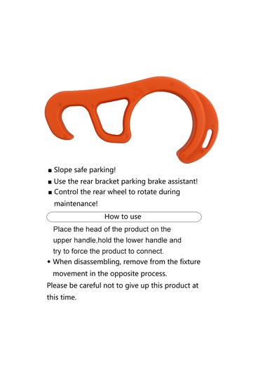 Yaozixa Bisiklet Ve Motosiklet İçin Sabit Park Fren Kilit Kancası - Eğik Yollarda Sabit Durumu Sağlar - Hafif Ve Dayanıklı Turuncu Pp Plastik Turuncu