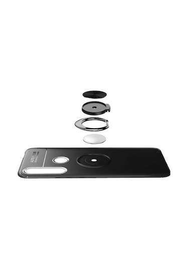 Huawei Y9 Prime 2019 Kilif Yüzüklü Magnetli Ravel Case 389753191