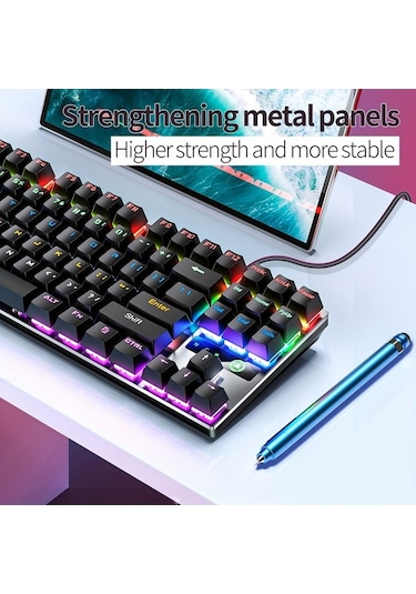 Fastbuy Mavi Anahtarlı Kablolu Usb Konektörlü Mekanik Klavye