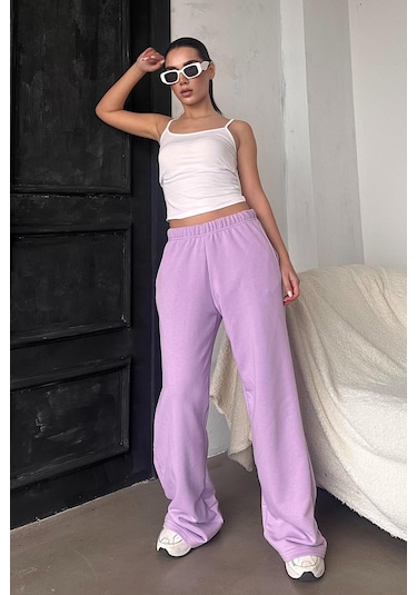 Madmext Lila Bol Paça Kadın Eşofman Altı Mg2279 Lila