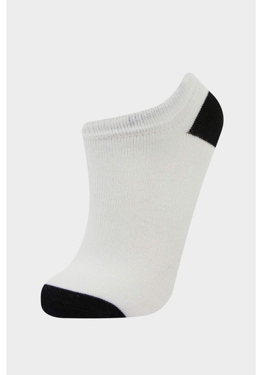 Defacto Erkek Çocuk 7li Pamuklu Patik Çorap F4710a8nswt1 Beyaz