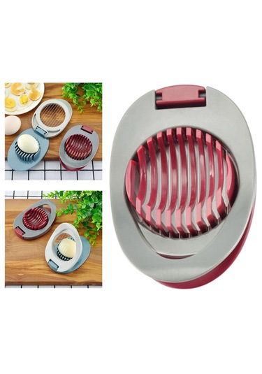 Suntek Paslanmaz Çelik Doğrama Bölmesi Yumurta Kesici Tel Kırmızı