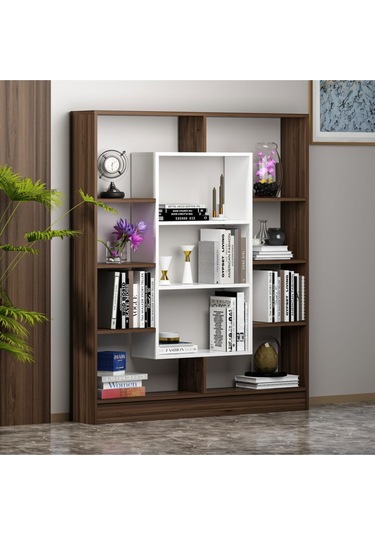 Venüs Kitaplık - Ceviz Parlak Beyaz