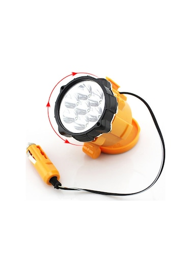 12v Mini Araç Işıldak Spot Mıknatıslı Turuncu