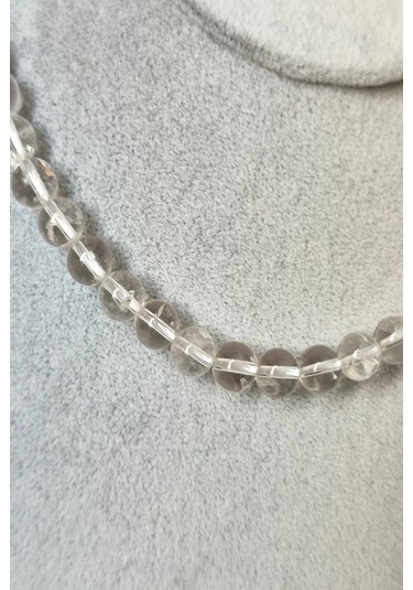 8 Mm Kristal Kuvars Doğaltaş Kolye Şeffaf