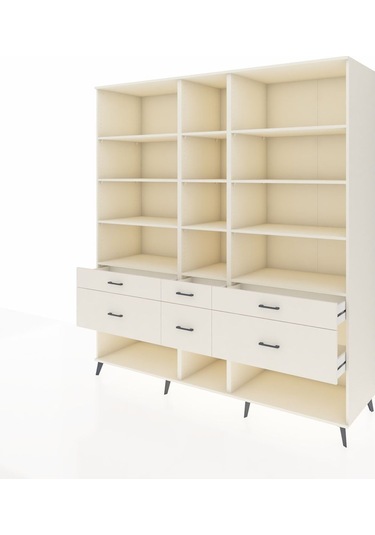 Kronos Dolap 12 Raflı 6 Çekmeceli 220x59x243 Aytaşı-aytaşı/aytaşı Aytası/aytası