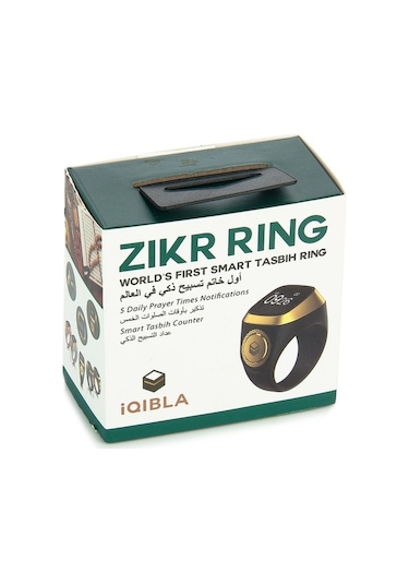 Ezan Okuyan Dijital Yüzük Tesbih Zikirmatik - Beyaz Bi