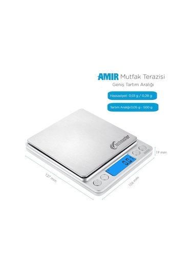 Techmaster I-2000 Dijital Hassas Mutfak Tartısı 500 G - 0.01 G