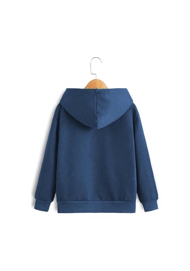 Brz Kids Unisex Çocuk Basic Hoodie Petrol