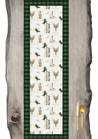 Ekose Yeşil Kayak Paten Ranir & Runner Run343 Yeşil Siyah Beyaz