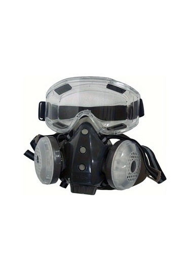 Willowhaven M Gaz Maskesi Gözlüklü Profesyonel Boyama Kaynak Zımpara Yüz Maskesi