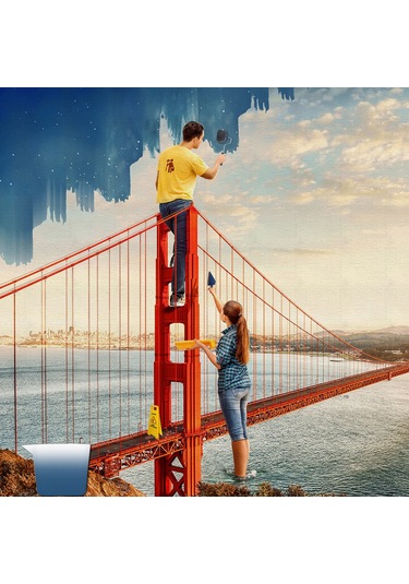 Reedark 6'li Profesyonel Boya Seti - Köşe Ve Düz Yüzeyler İçin Çok Amaçlı Rulo Fırça Takımı Mavi+gri