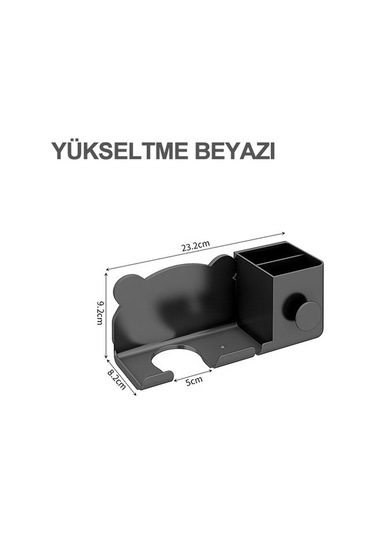 Saç Kurutma Makinesi Duvara Monte Tutucu Banyo Rafı Depolama Rafı İçin, Stil: Beyaz Yükselt Beyaz