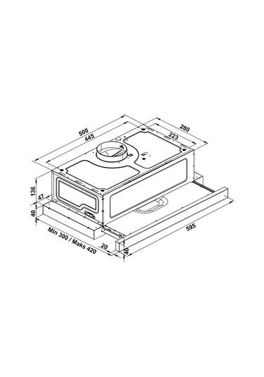 Hafele Astrol X 60 CM Aspiratör Inox