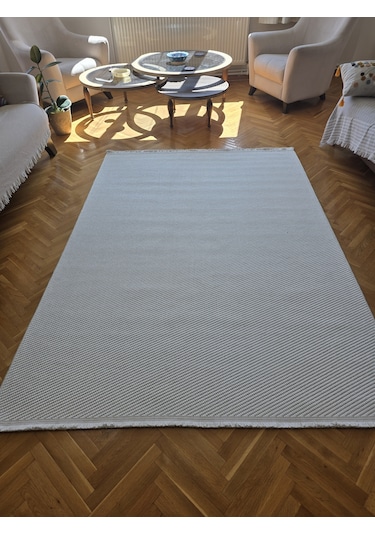 Lara Krem Sisal İskandinav Extra Yumuşak Özel Kesim Kolay Temizlenen Salon Koridor Mutfak Halısı 02-krem