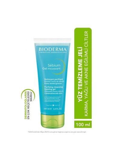 Bioderma Sebium Foaming Karma Yağlı ve Akne Eğilimli Ciltler için Yüz Temizleme Jeli 100 ML