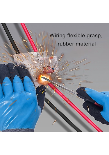 Yuntech01 Yüksek Gerilimli Elektrik Eldiveni 1000v'a Kadar İzolasyon, Lastik Malzeme, Anti Kayma, Isıya Dayanıklı, Profesyonel Ve Ev Kullanıma Uygun