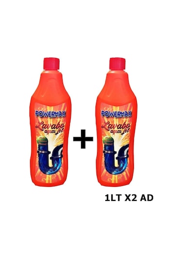 Powermax Lavabo Gider Açıcı Jel Formül 1 Lt x 2 Adet