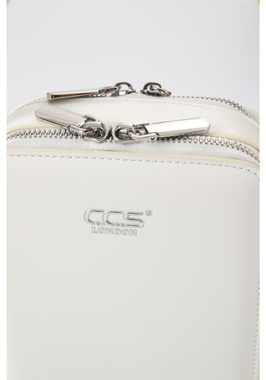 Ççs 17561 Kadın Omuz Askılı El Çantası-beyaz Beyaz