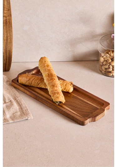 Akasya Tepsi 32x12 Cm Kahverengı Kahverengi