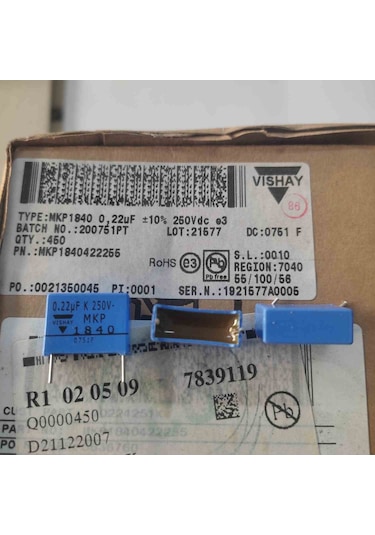 Mkp1840 220nf 250v Dc Vısvay 20 Adet