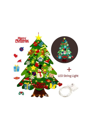 Kendin Yap Noel Ağacı Keçesi - Çocuklar İçin Noel Süsleri