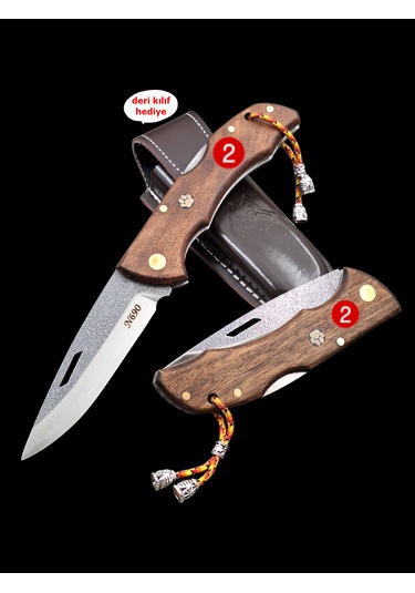 N690 Böhler Çelik Çakı Profesyonel El Yapımı Çakılar Açık Kahverengi