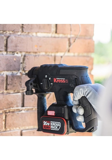 Kress KU390.4 20V 4.0AH. 2.0J Li-ion Çift Akülü Sds-Plus Pnömatik Kırıcı Delici