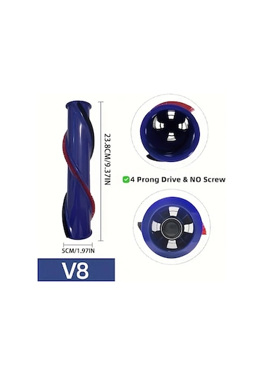 Fochsia V11 V8 V10 V11 V1 Şarjsız Süpürge Fırçası Yedek Fırça Rulolu Fırça Bar Aksesuarı