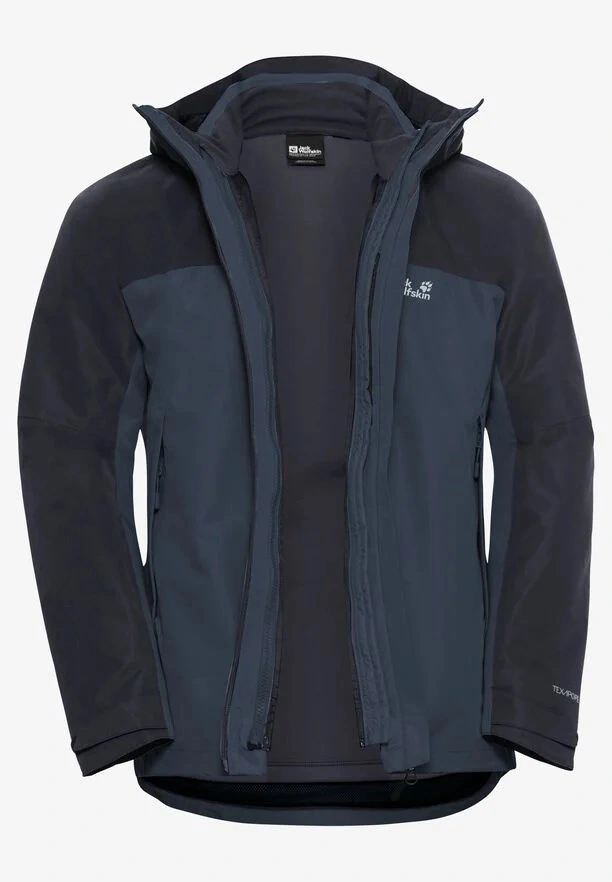 Jack Wolfskin Wild Places 3in1 Erk Lac.out. Ceket Lacivert